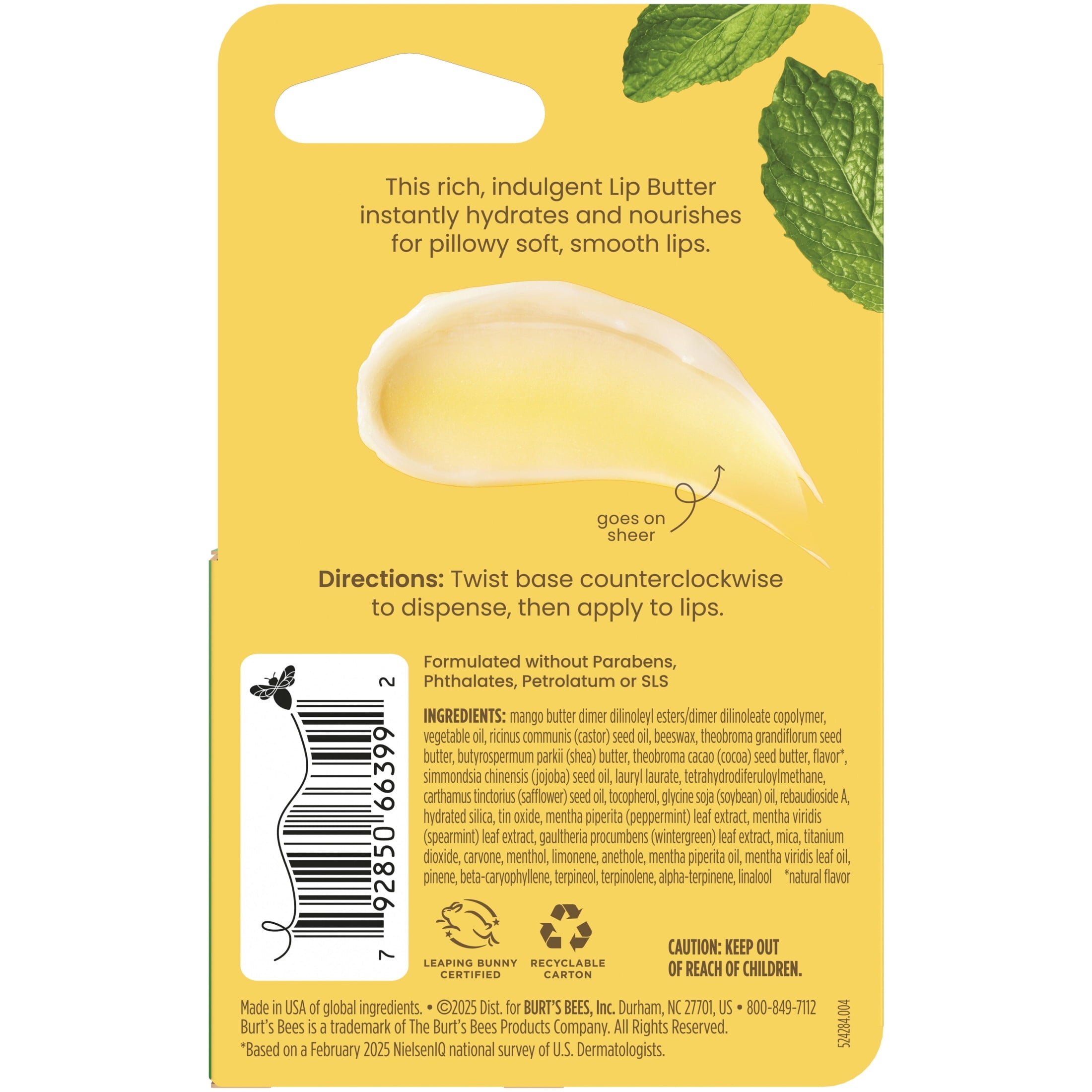 Burt's Bees Lip Butter Balm, Sweet Mint