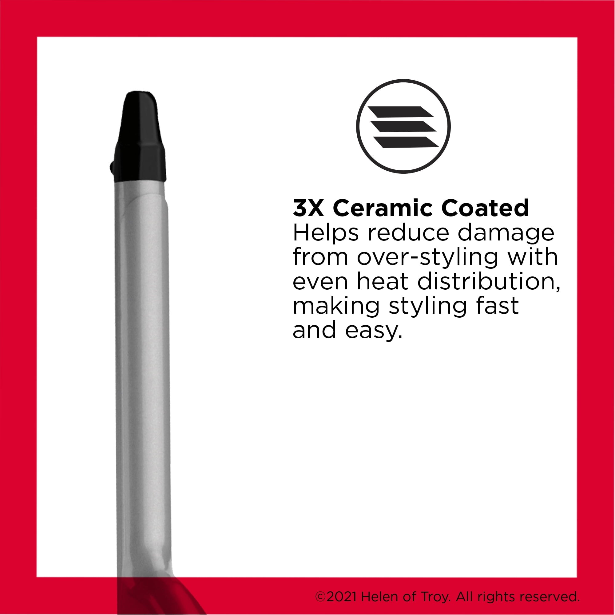 Revlon Perfect Heat 1/2" Triple Ceramic Curling Iron, Black