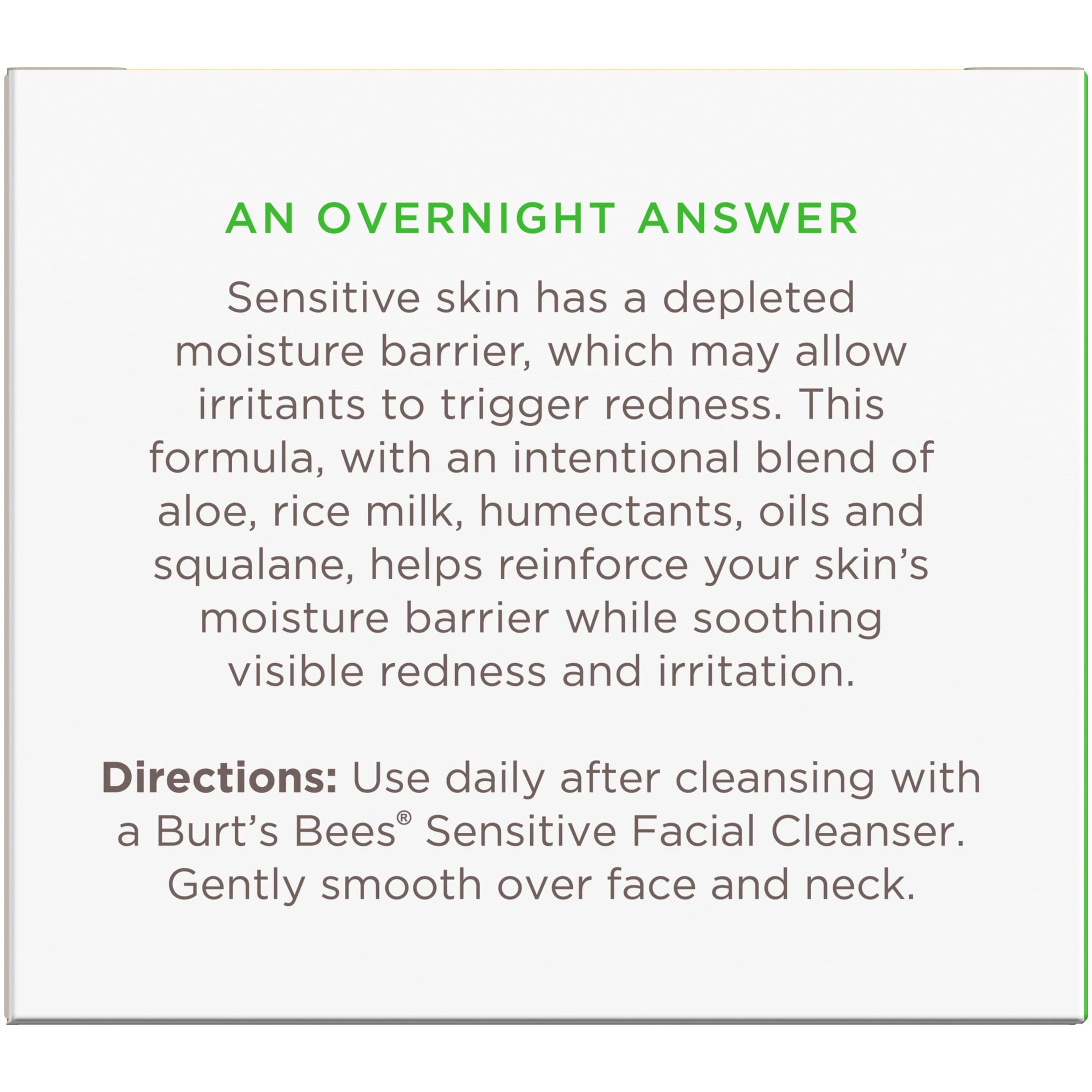 Burt's Bees Calming Night Cream, 1.8 oz. Tub