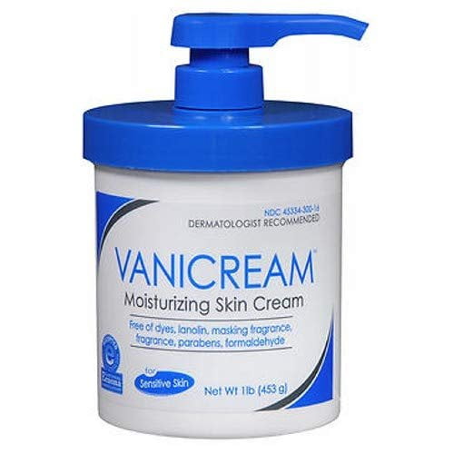 Vanicream Moisturizing Skin Cream for Sensitive Skin with Pump Dispenser - 16 fl oz (1 lb) -2 Pack