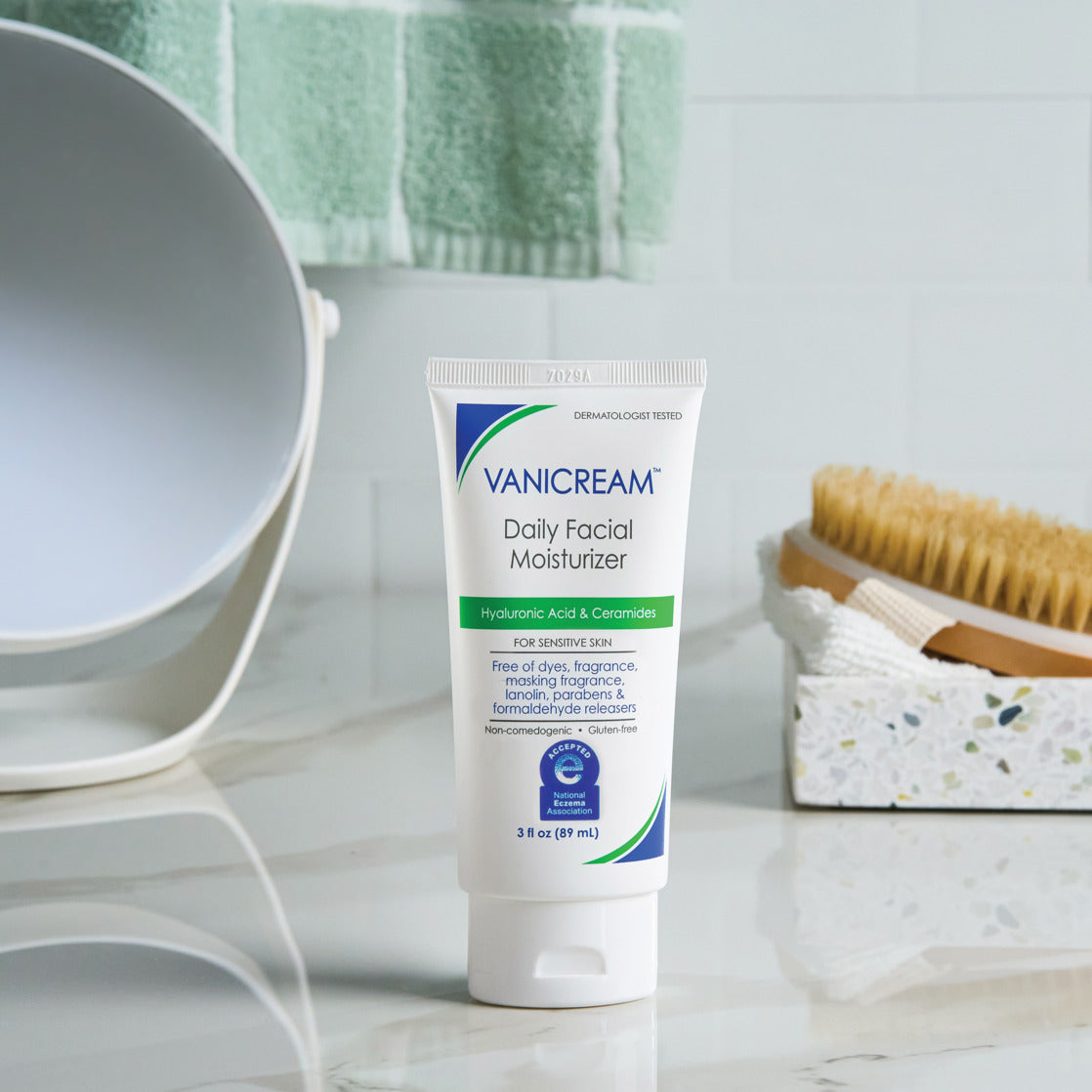 Vanicream Daily Facial Moisturizer with Hyaluronic Acid and Ceramides for Sensitive Skin, 3 fl oz