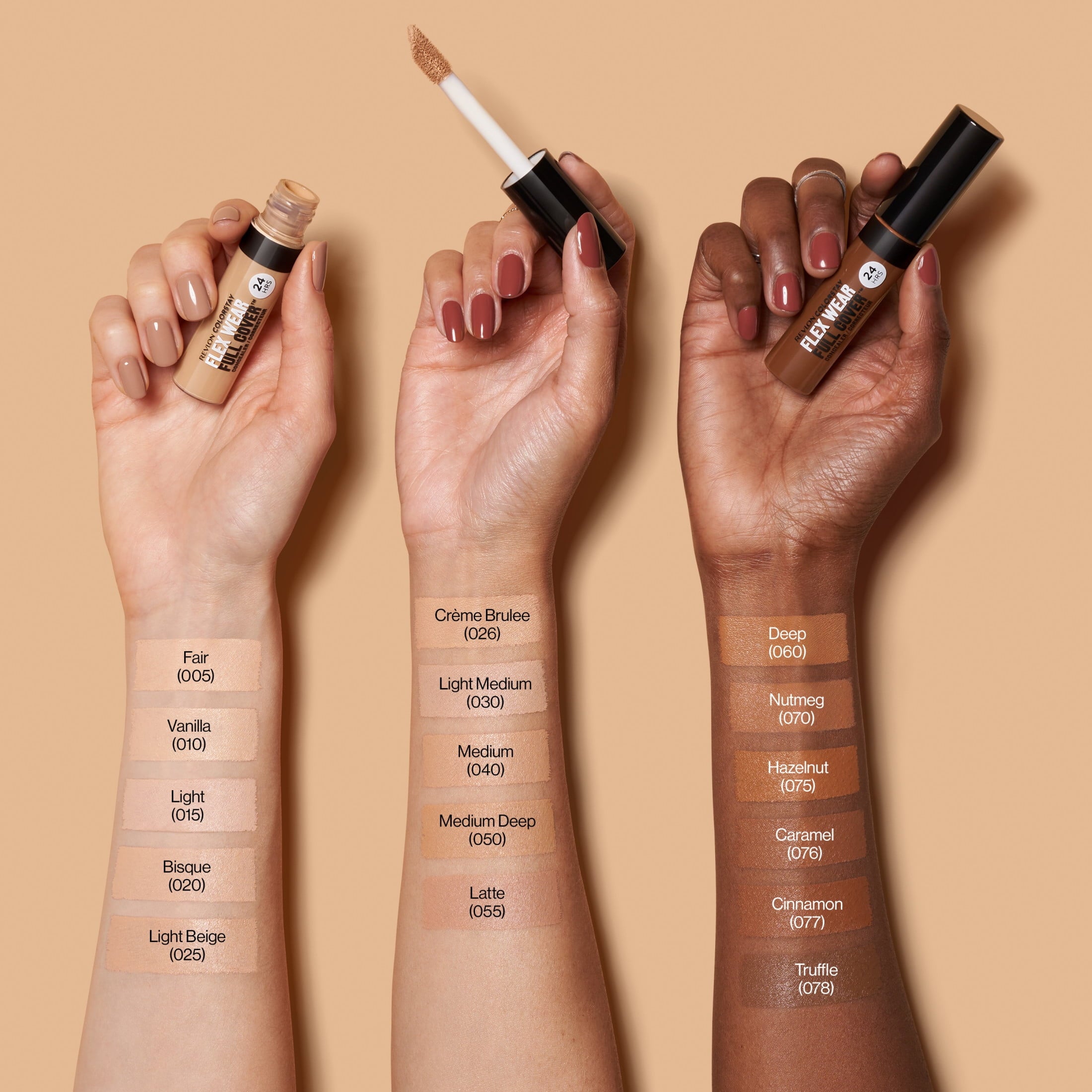 Revlon ColorStay Flex Wear Concealer, Full Coverage, 24HR Wear, 050 Medium Deep, 0.34 fl oz
