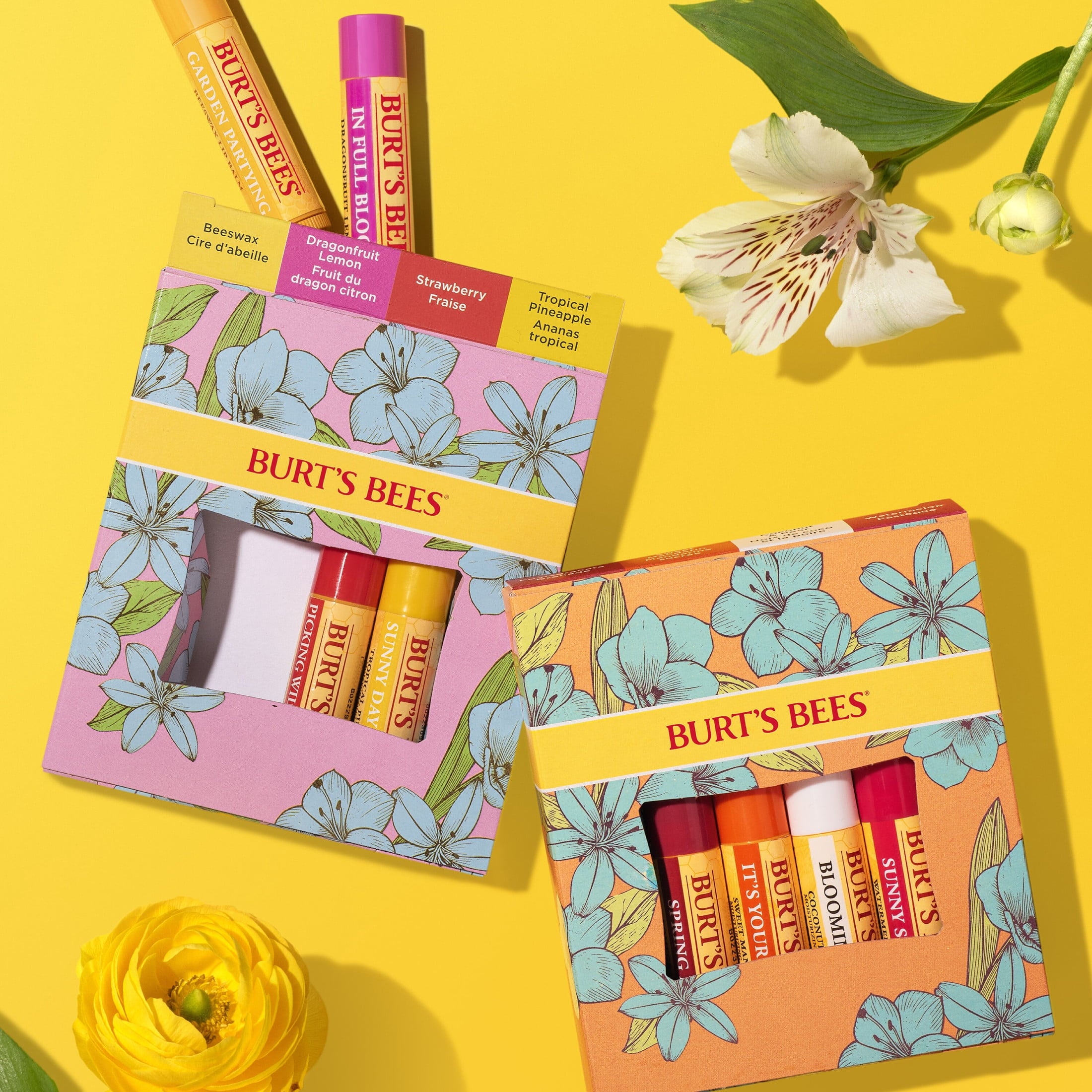 Burt's Bees Beeswax Bounty Just Picked Lip Balm Gift Set, 4-Pack, 0.15 oz.