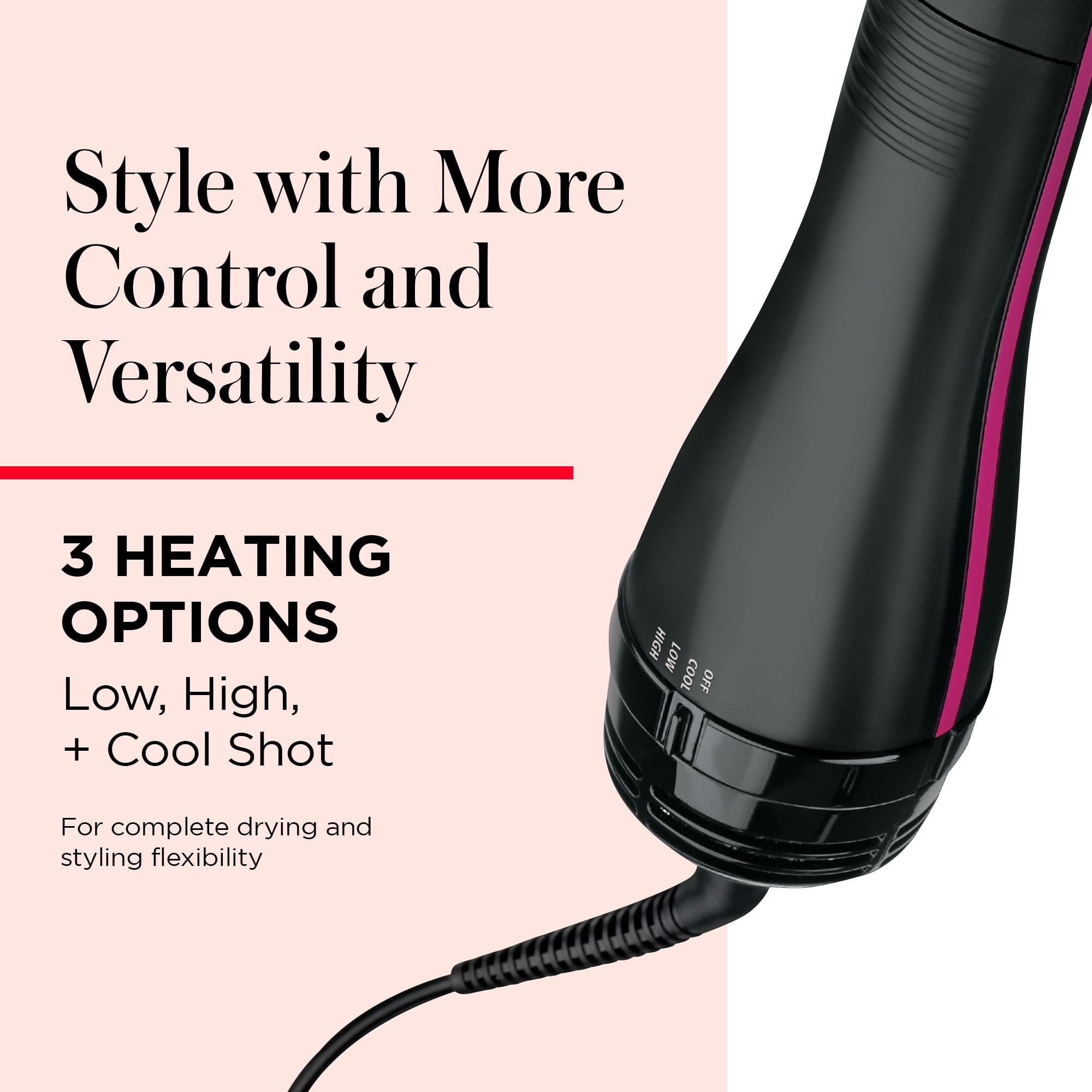 Revlon One-Step Hair Dryer and Styler, Black