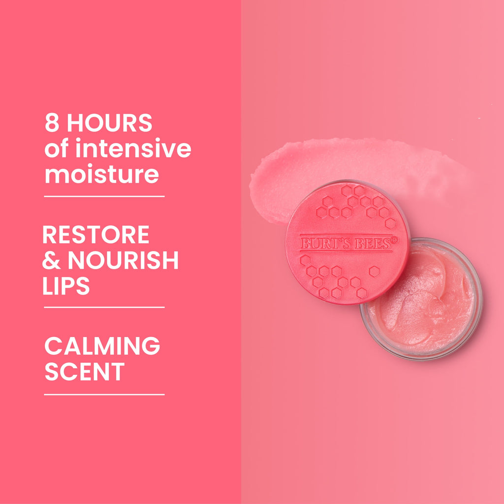 Burt's Bees Overnight Lip Mask Treatment for Dry Lips, Passion Fruit and Chamomile, 0.25 oz.