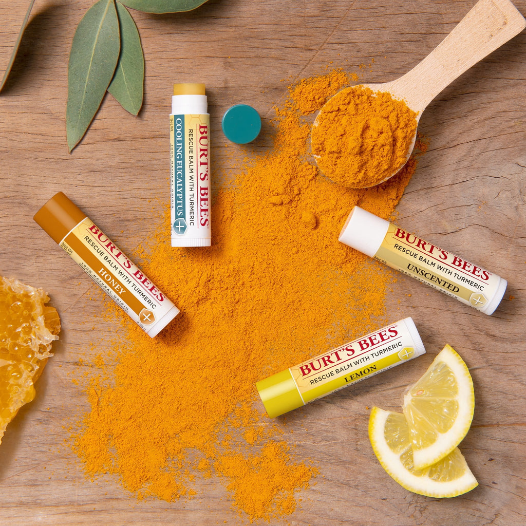 Burt's Bees Rescue Balm Lip Balm Pack, 4-Pack, 0.15 oz.