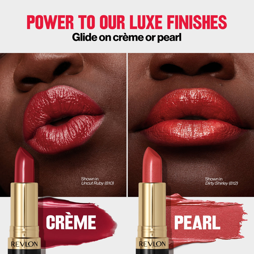 (2 pack) Revlon Super Lustrous Creme Lipstick, Creamy Formula, 807 Fire Peach, 0.15 oz