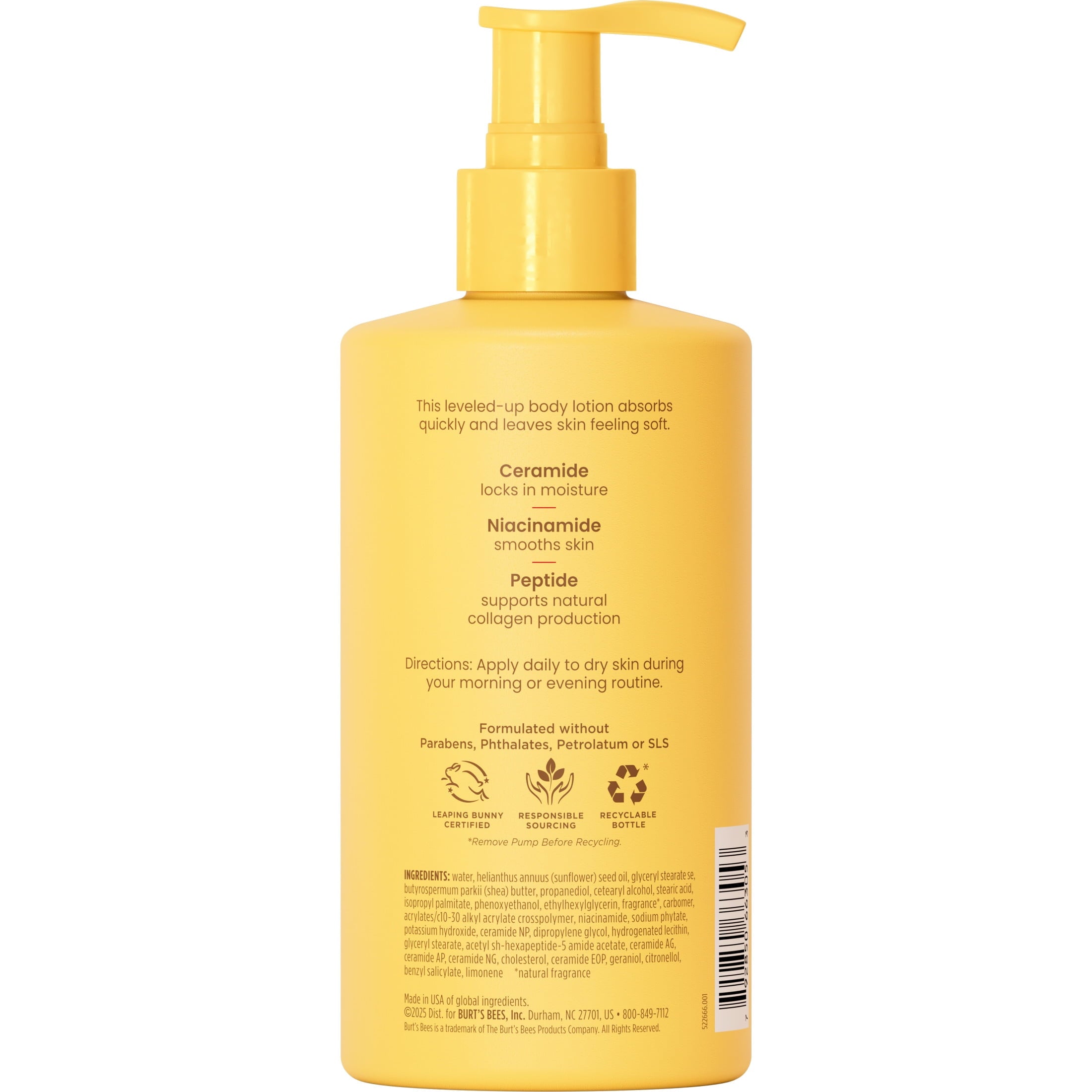 Burt's Bees Boosted Lightweight Body Lotion for Sensitive Skin, 13 oz. Bottle