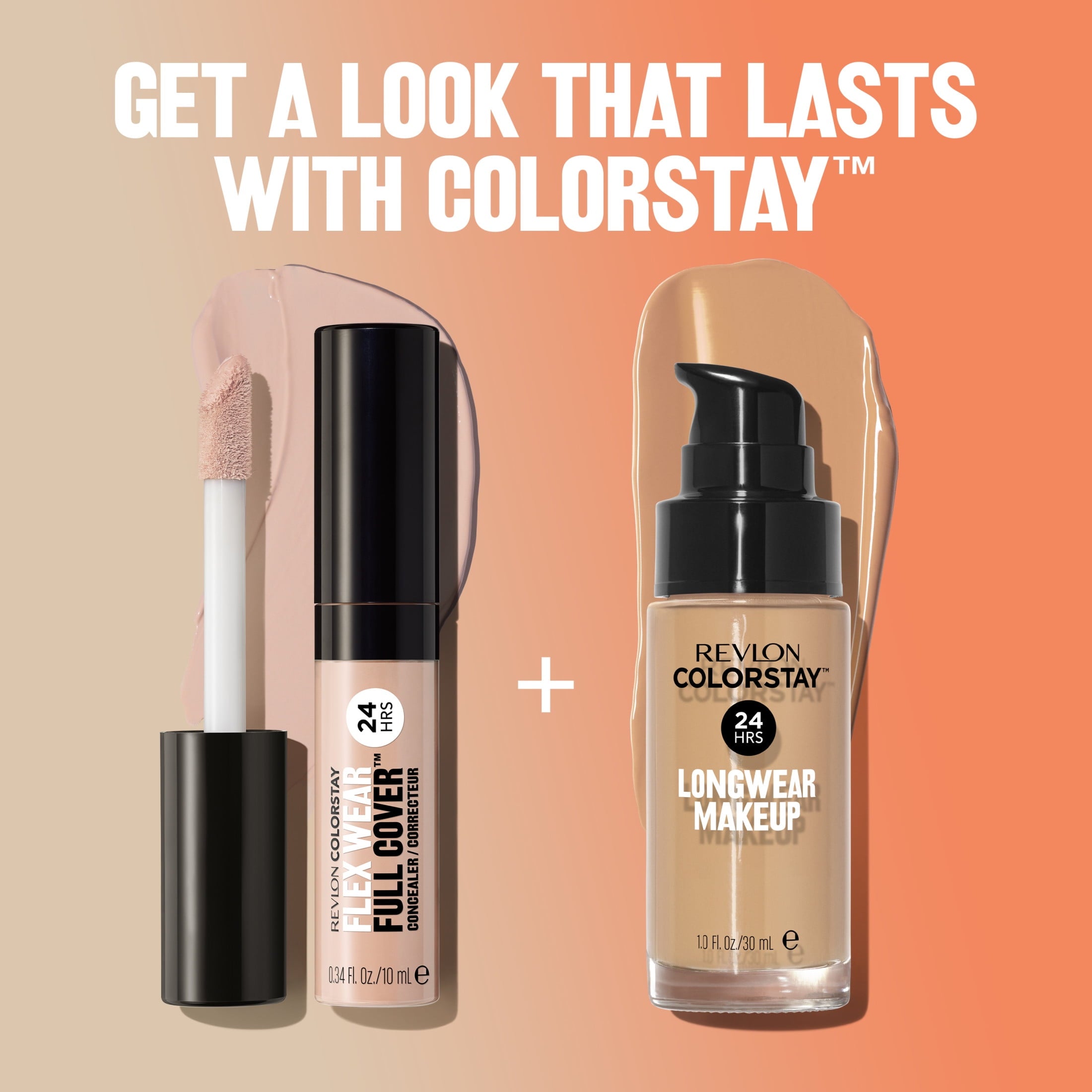 Revlon ColorStay Flex Wear Concealer, Full Coverage, 24HR Wear, 050 Medium Deep, 0.34 fl oz