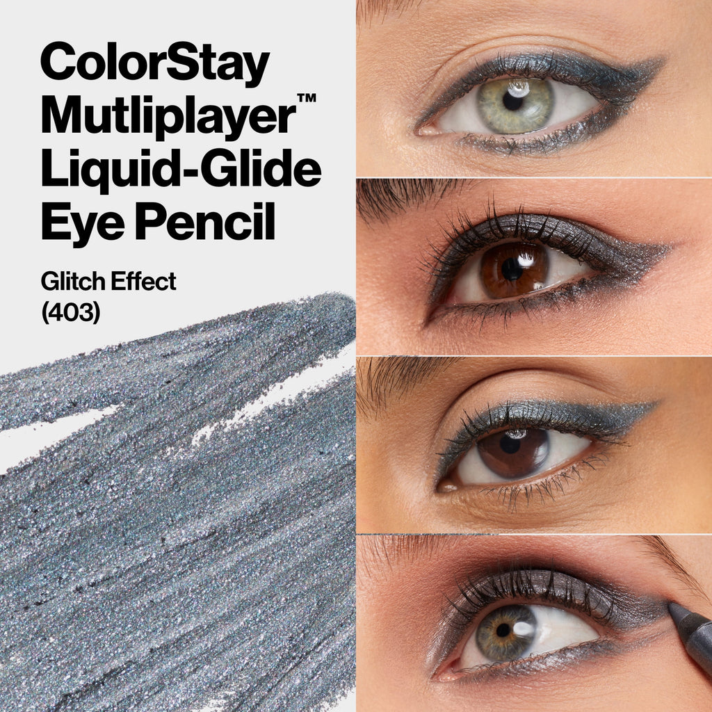 Revlon ColorStay Multiplayer Liquid-Glide Eye Pencil, Waterproof Eye Liner, 403 Glitch Effect, 0.03 oz