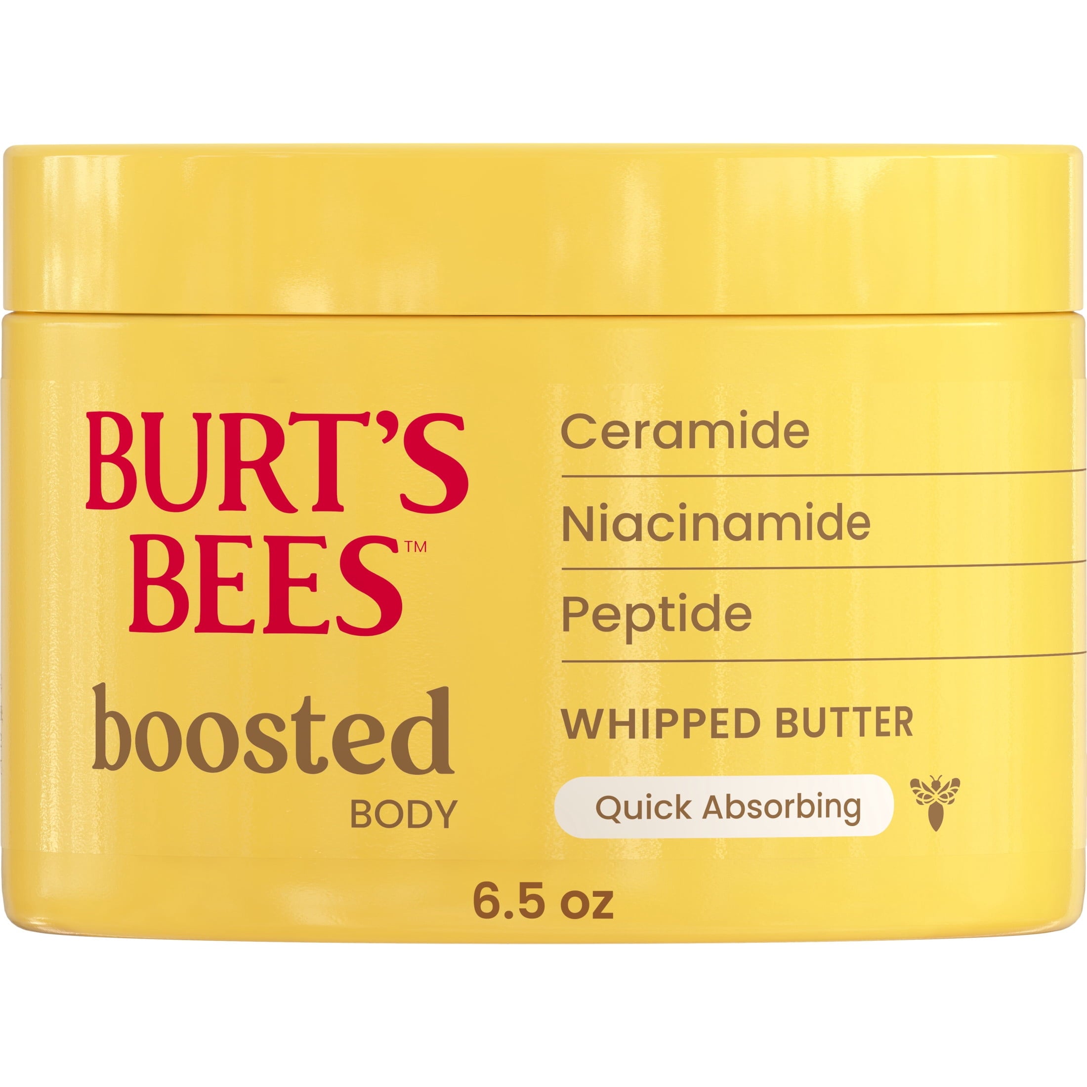 Burt's Bees Boosted Body Whipped Butter Moisturizing Lotion, 24 Hour Moisture 6.5 oz. Jar