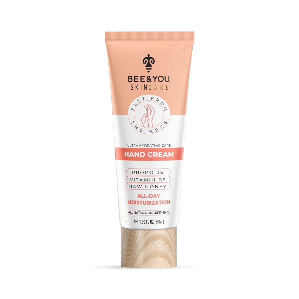 BEE and YOU Ultra Hydrating Natural Hand Cream, Fast Absorbing & Extra Protection with Shea Butter, Vitamin B5, Raw Honey and Bee Propolis, 1.69 fl. oz…