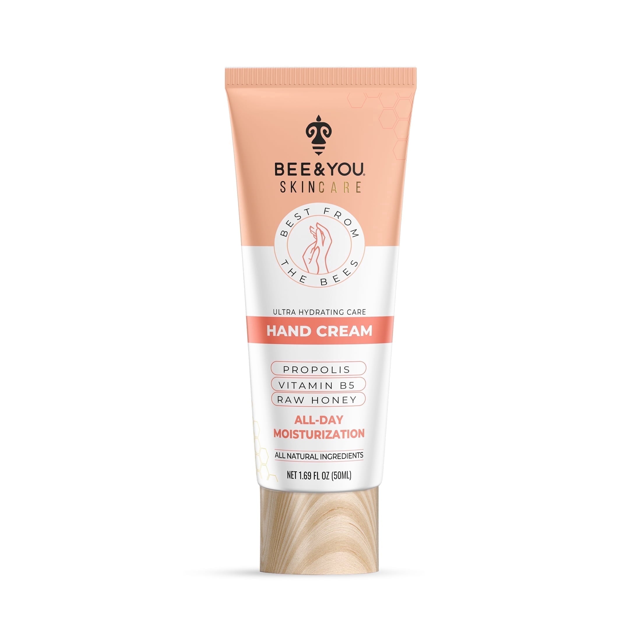 BEE and YOU Ultra Hydrating Natural Hand Cream, Fast Absorbing & Extra Protection with Shea Butter, Vitamin B5, Raw Honey and Bee Propolis, 1.69 fl. oz…