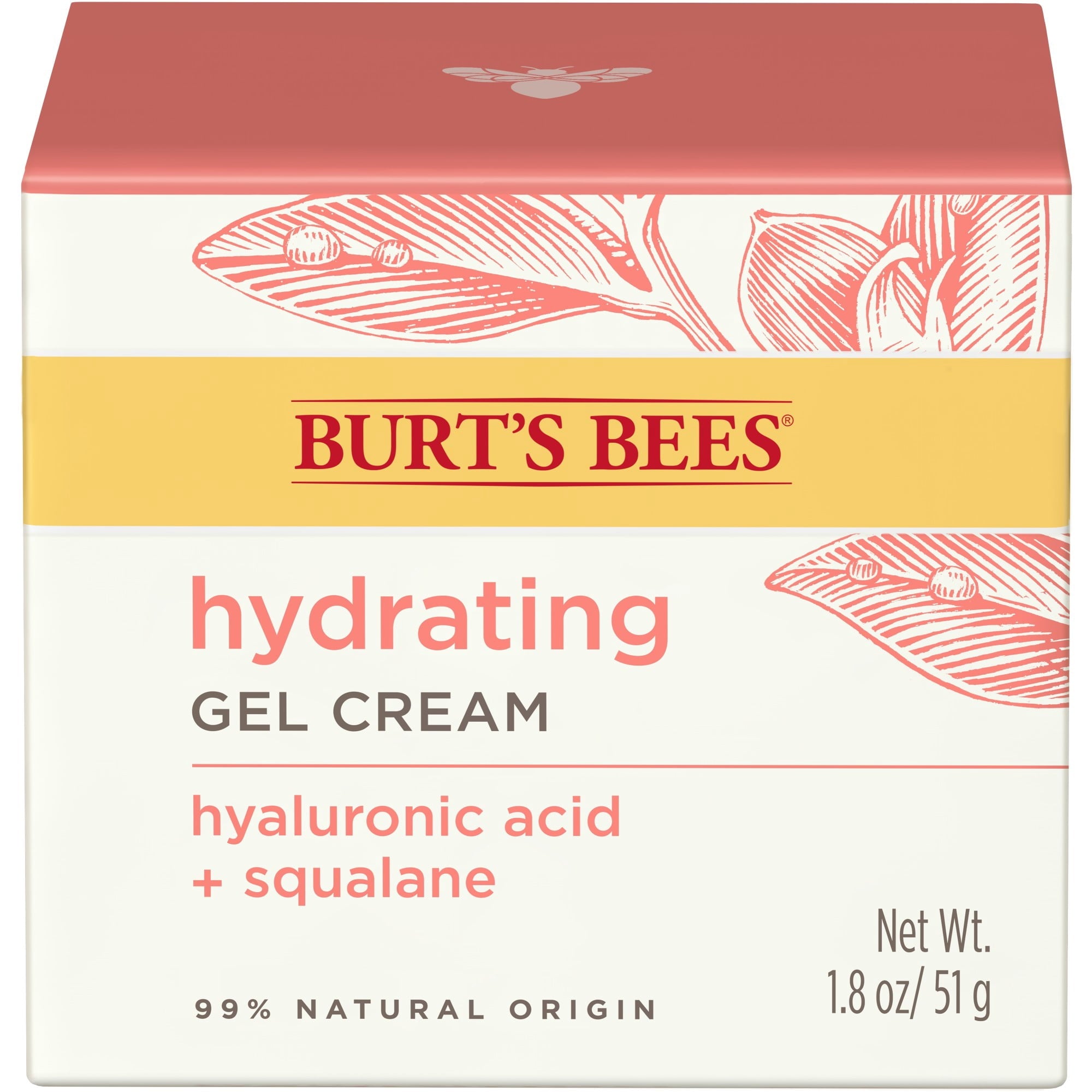 Burt's Bees Hydrating Gel Cream with Hyaluronic Acid and Squalane, 1.8 Fluid Ounces