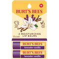 Burt's Bees Lavender Vanilla Moisturizing Lip Balm, 100% Natural Origin Lip Care, 2 Tubes, 0.15 oz.