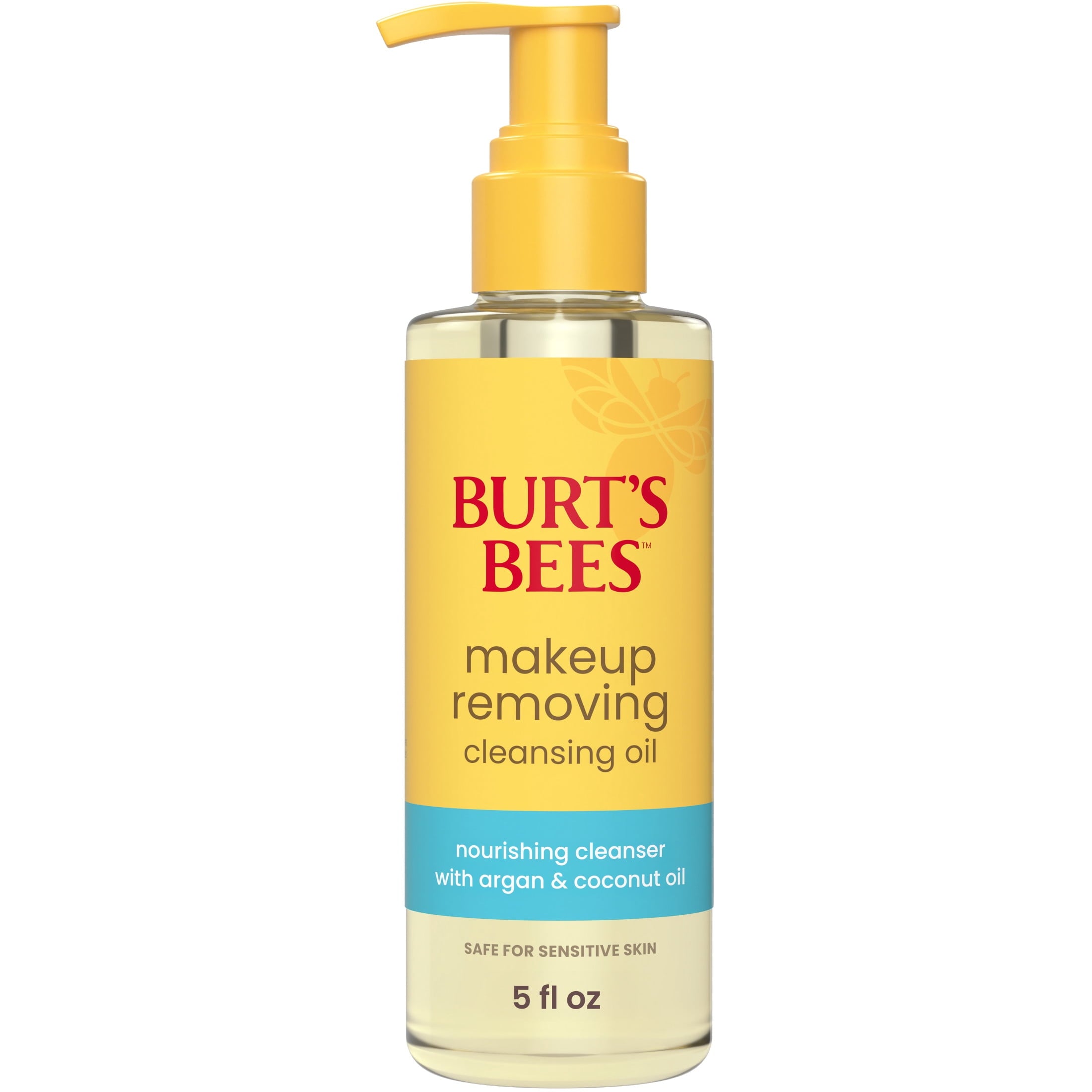 Burt's Bees Makeup Removing Cleansing Face Oil, with Aloe, Argan and Coconut Oil, 5 fl oz