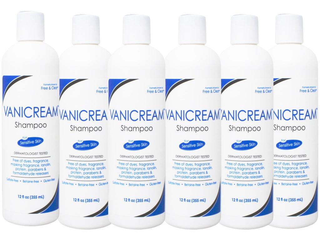 Vanicream Hair Shampoo for Sensitive Skin , 12 FL OZ (Pack of 6)