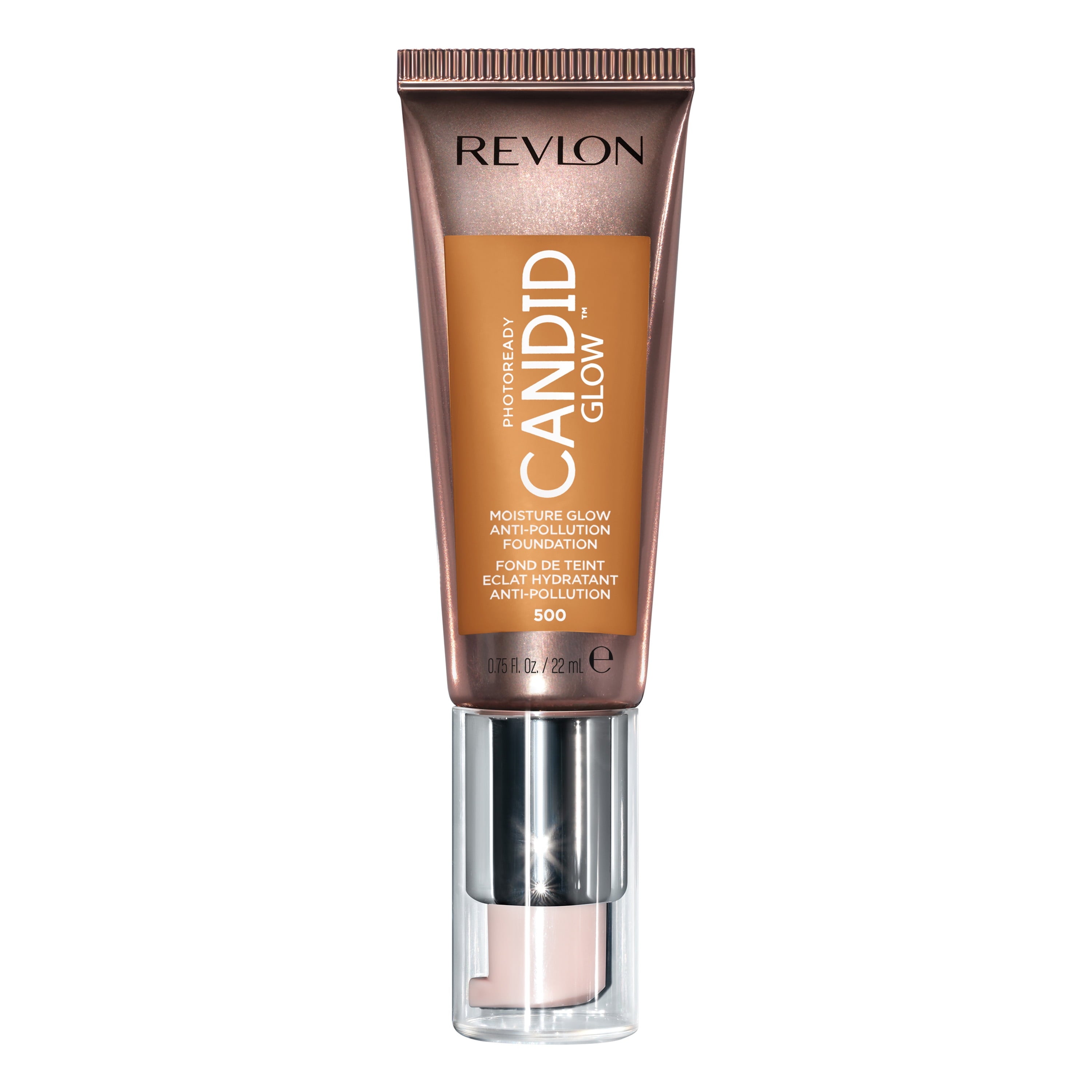 PhotoReady Candid Glow Moisture Glow Anti-Pollution Foundation, 500 Almond, 0.75 fl oz
