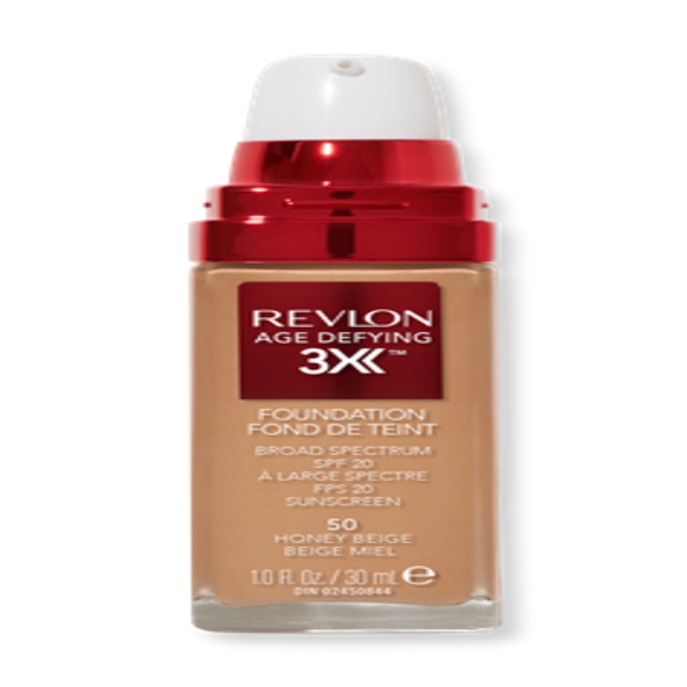 Revlon Age Defying 3X Cream Foundation Makeup, SPF 20, Honey Beige, 1 fl oz