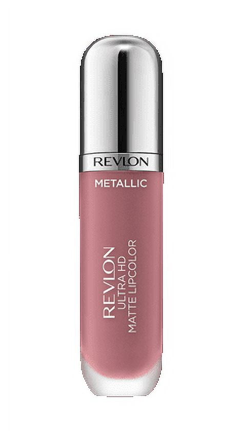 Revlon Ultra HD Metallic Matte Liquid Lipcolor, Liquid Lipstick, 100% Wax-Free, Glam