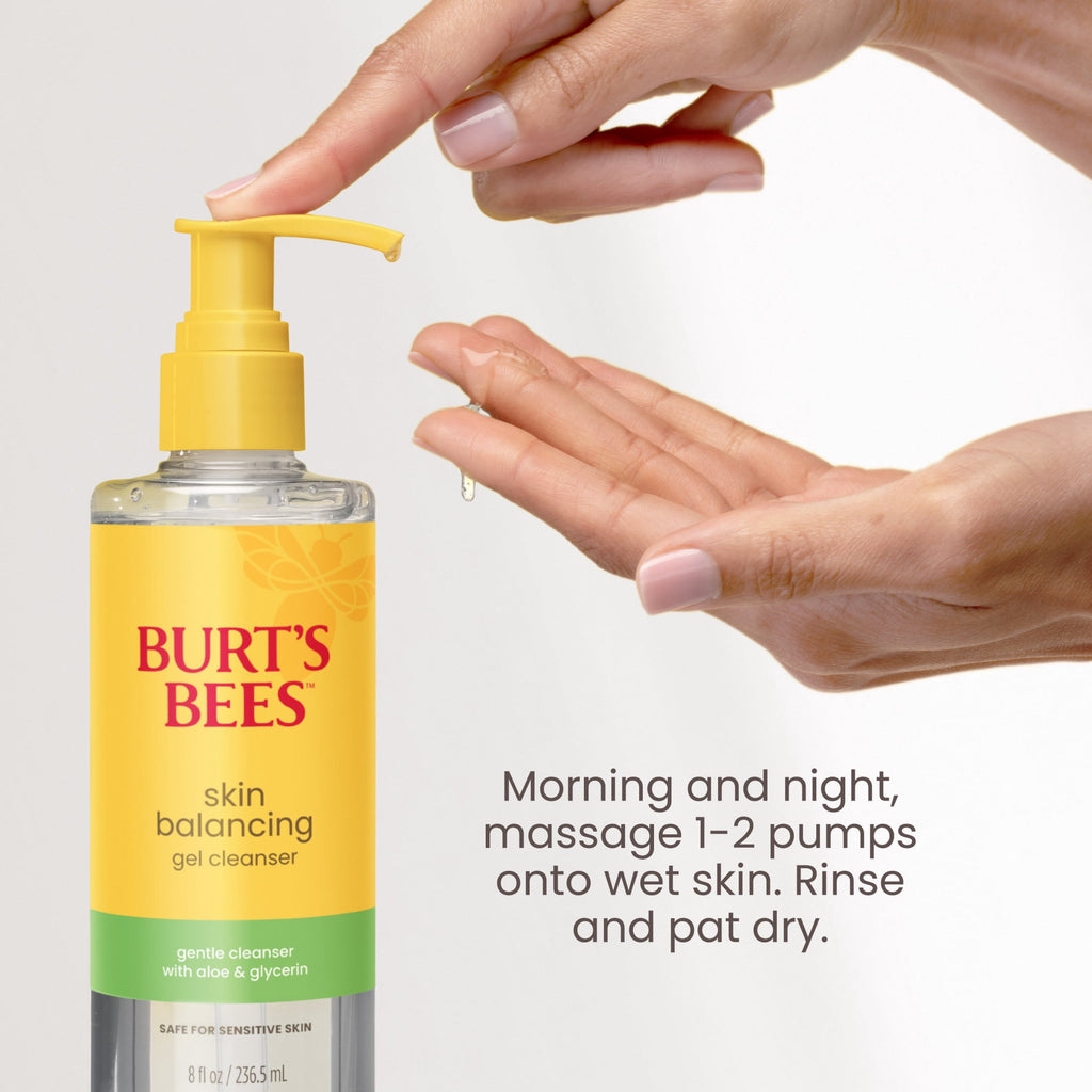 Burt's Bees Skin Balancing Gel Face Cleanser with Aloe & Glycerin, 8 fl oz