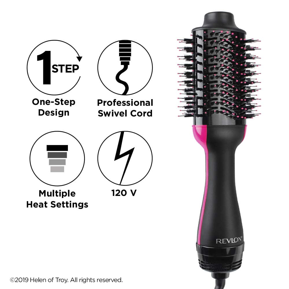 Revlon One-Step Hair Dryer And Volumizer Hot Air Brush, Black