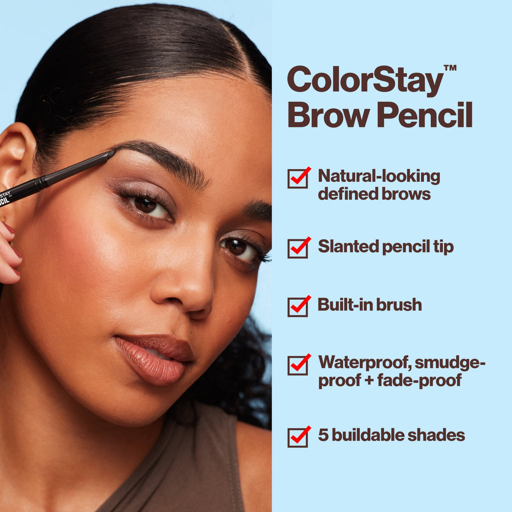 Revlon ColorStay Waterproof Eyebrow Pencil, Mechanical & Long Lasting, 210 Soft Brown, 0.021 oz
