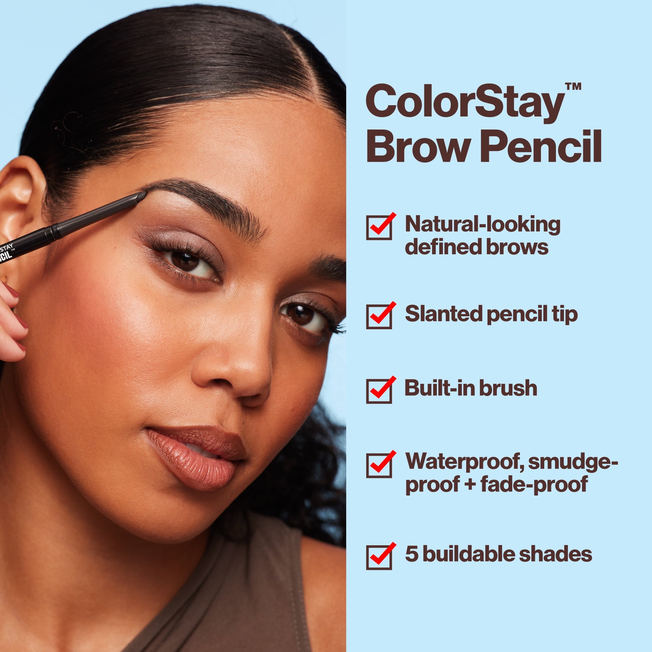 (4 pack) Revlon ColorStay Waterproof Eyebrow Pencil, Mechanical & Long Lasting, 215 Auburn, 0.021 oz