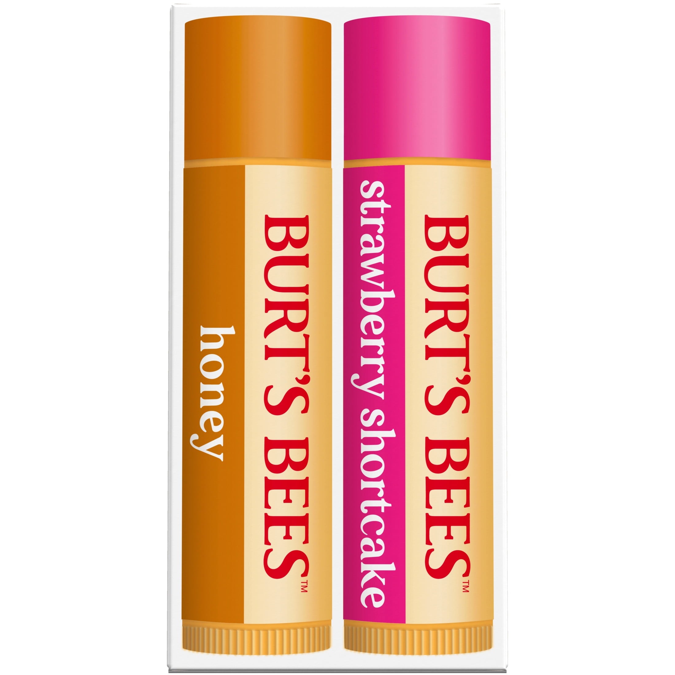 Burts Bees Honey and Strawberry Shortcake Lip Balm Pack, 2-Pack, 0.15 oz.