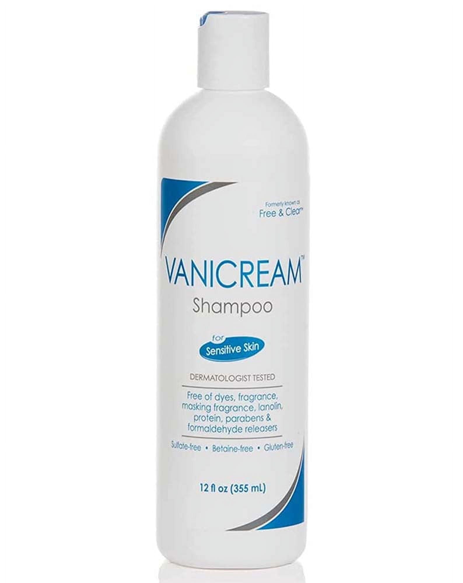 (2 pack) Vanicream Shampoo for Sensitive Skin Dermatologist Tested Free of Dyes Fragrance Parabens and Formaldehyde Releasers Sulfate-Free 12 fl oz (Pack of 1)