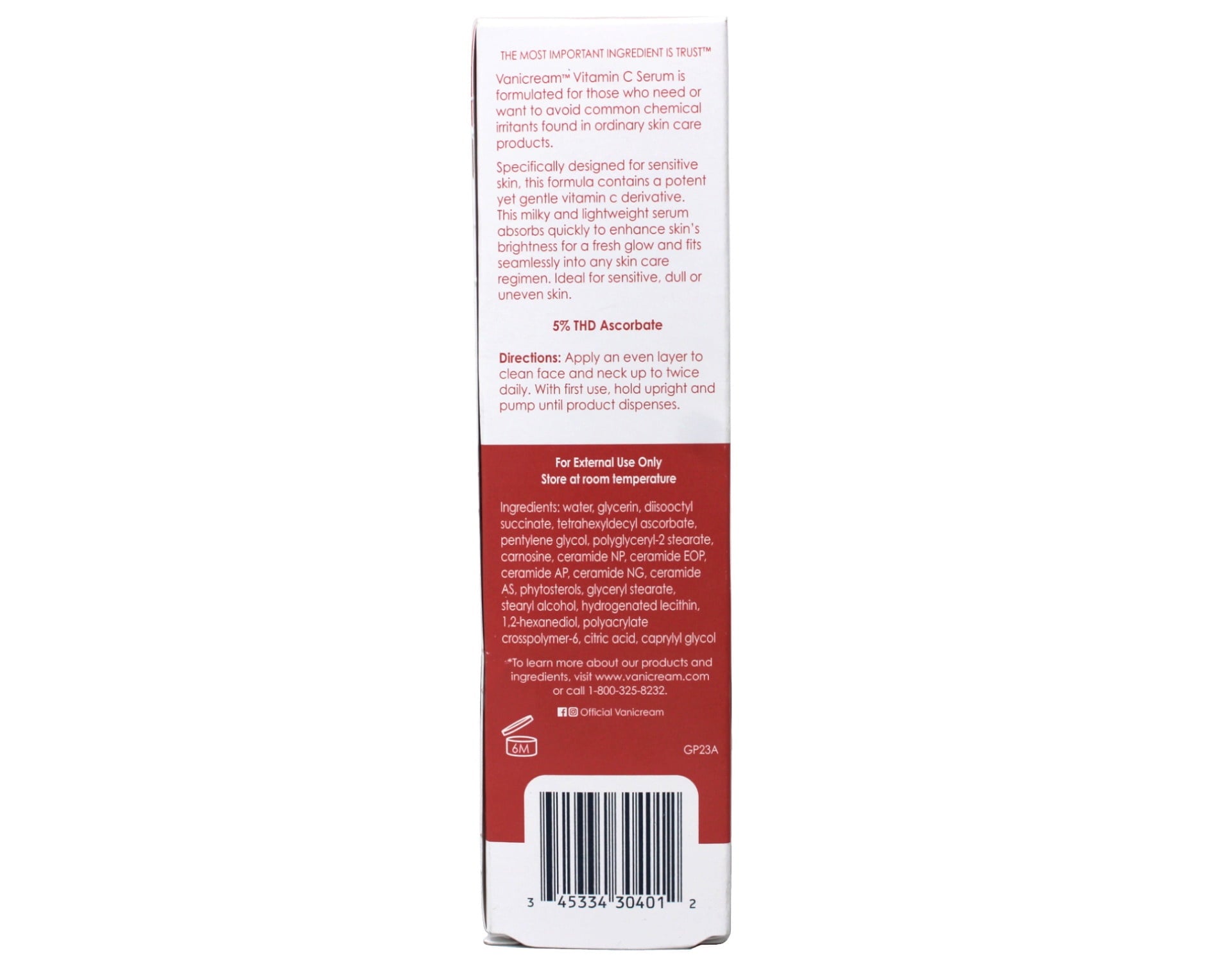 4 Pack - Vanicream Vitamin C Face Serum with Ceramides for Sensitive Skin - 1.2 fl oz