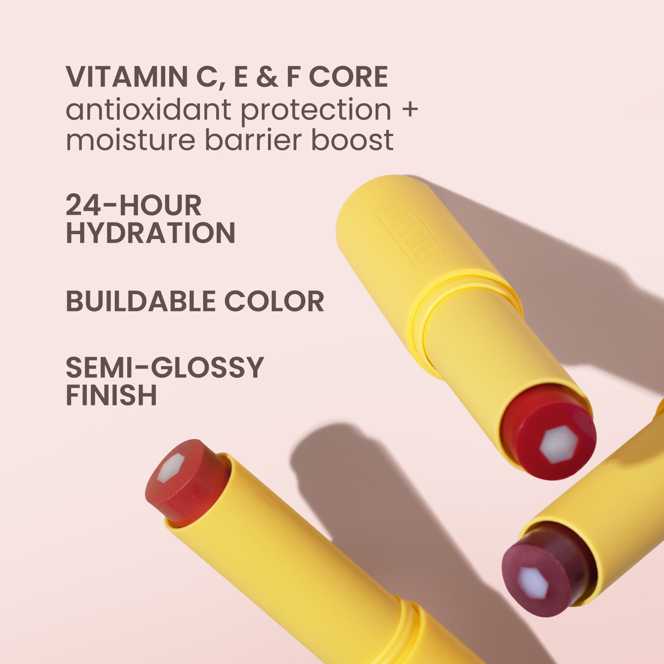 Burt's Bees Rose Knows Tinted Boosted Lip Balm, Natural Origin Lip Care, Moisturizing Lip Balm for Dry Lips, 1 Tube, 0.16 oz.