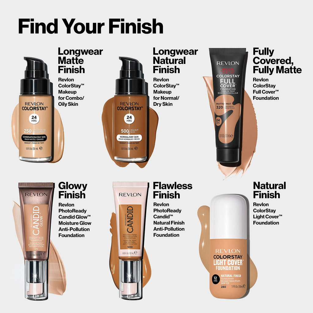 PhotoReady Candid Glow Moisture Glow Anti-Pollution Foundation, 500 Almond, 0.75 fl oz