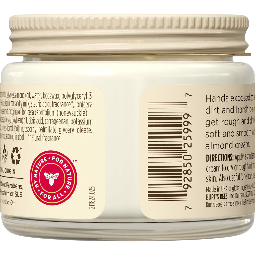 Burt's Bees Almond and Milk Hand Cream for Dry Skin, 2 Oz