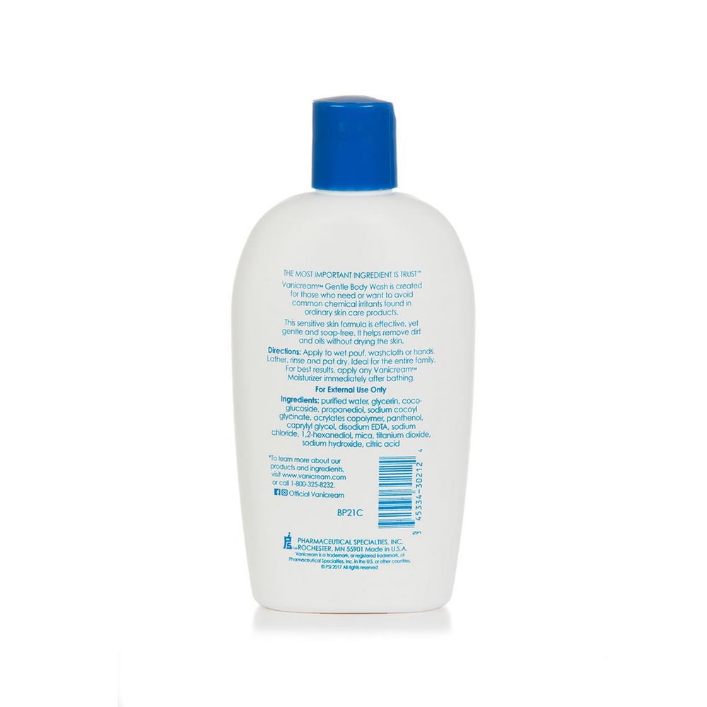 Vanicream For Sensitive Skin Gentle Body Wash, 12 fl oz