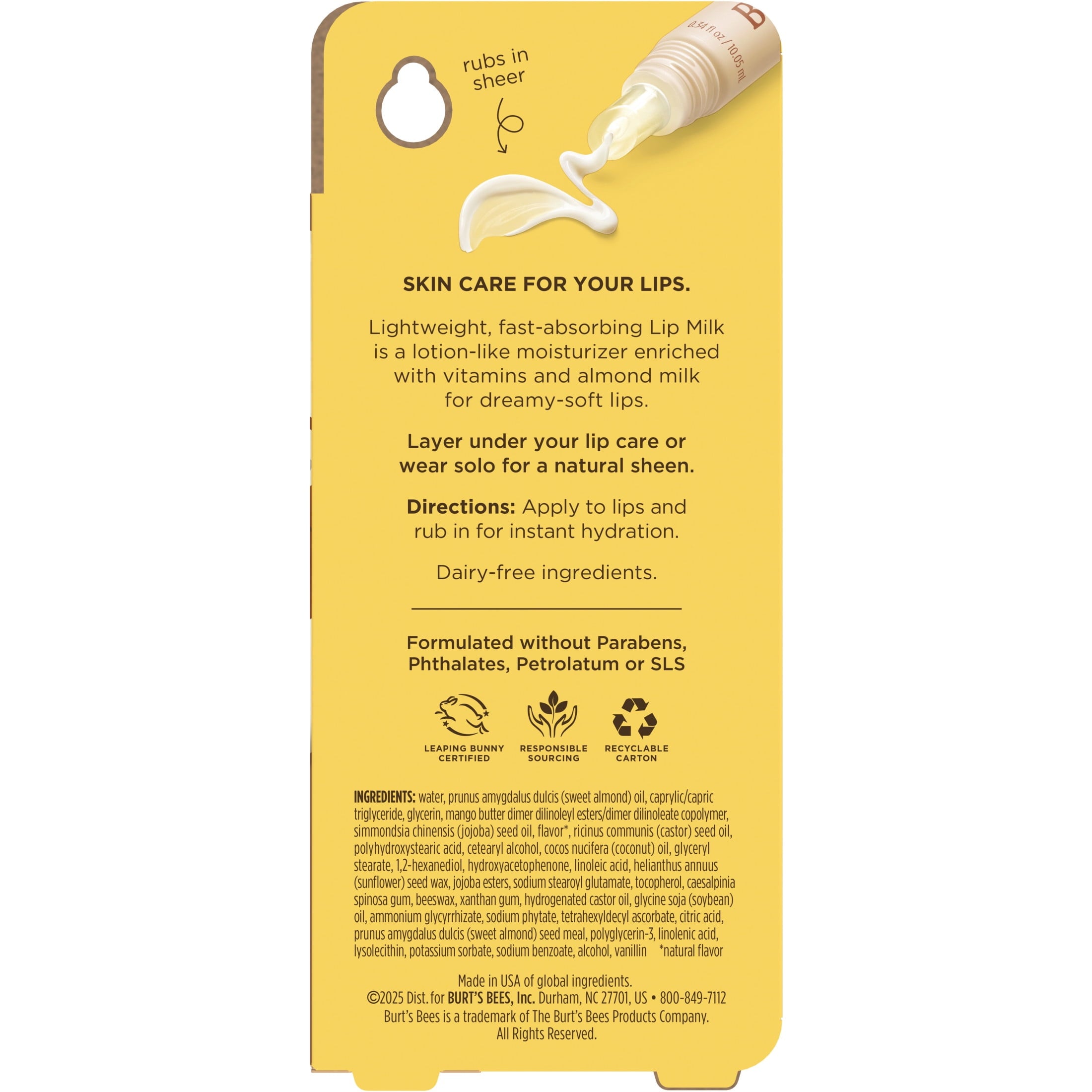 Burt's Bees Lip Milk Lip Serum, Coconut