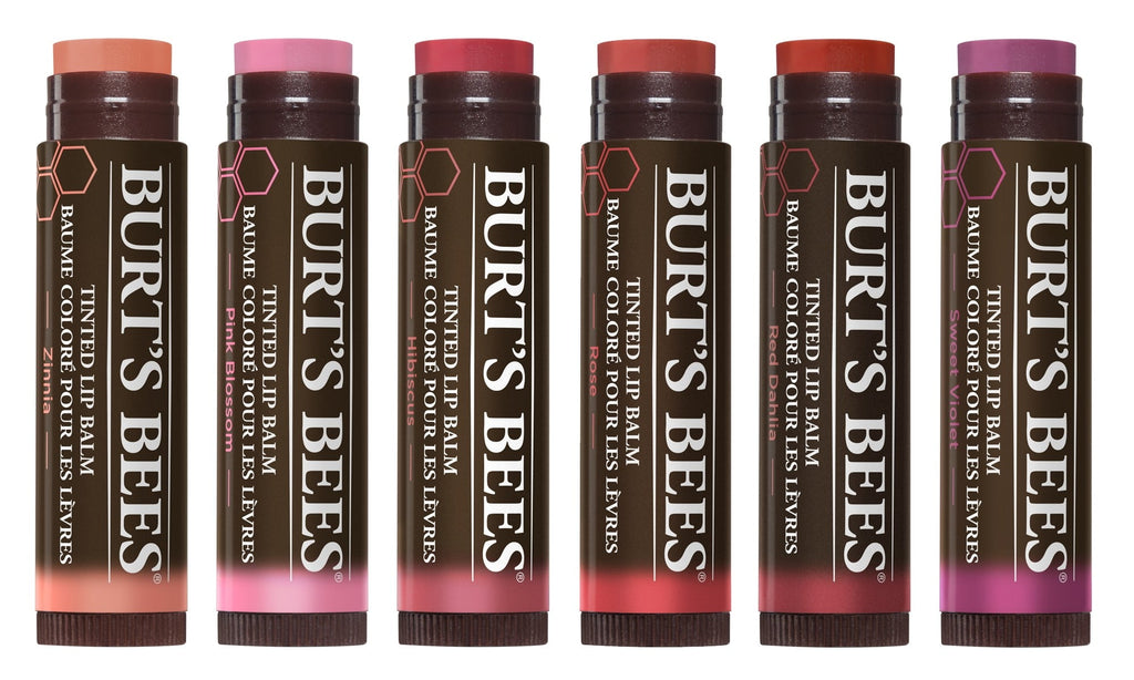 Burt's Bees 100% Natural Tinted Lip Balm, Red Dahlia with Shea Butter & Botanical Waxes - 1 Tube