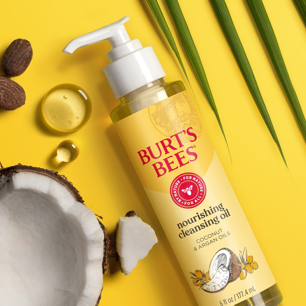 Burt's Bees Nourishing Cleansing Oil Face Wash with Coconut and Argan Oils, 6 fl oz