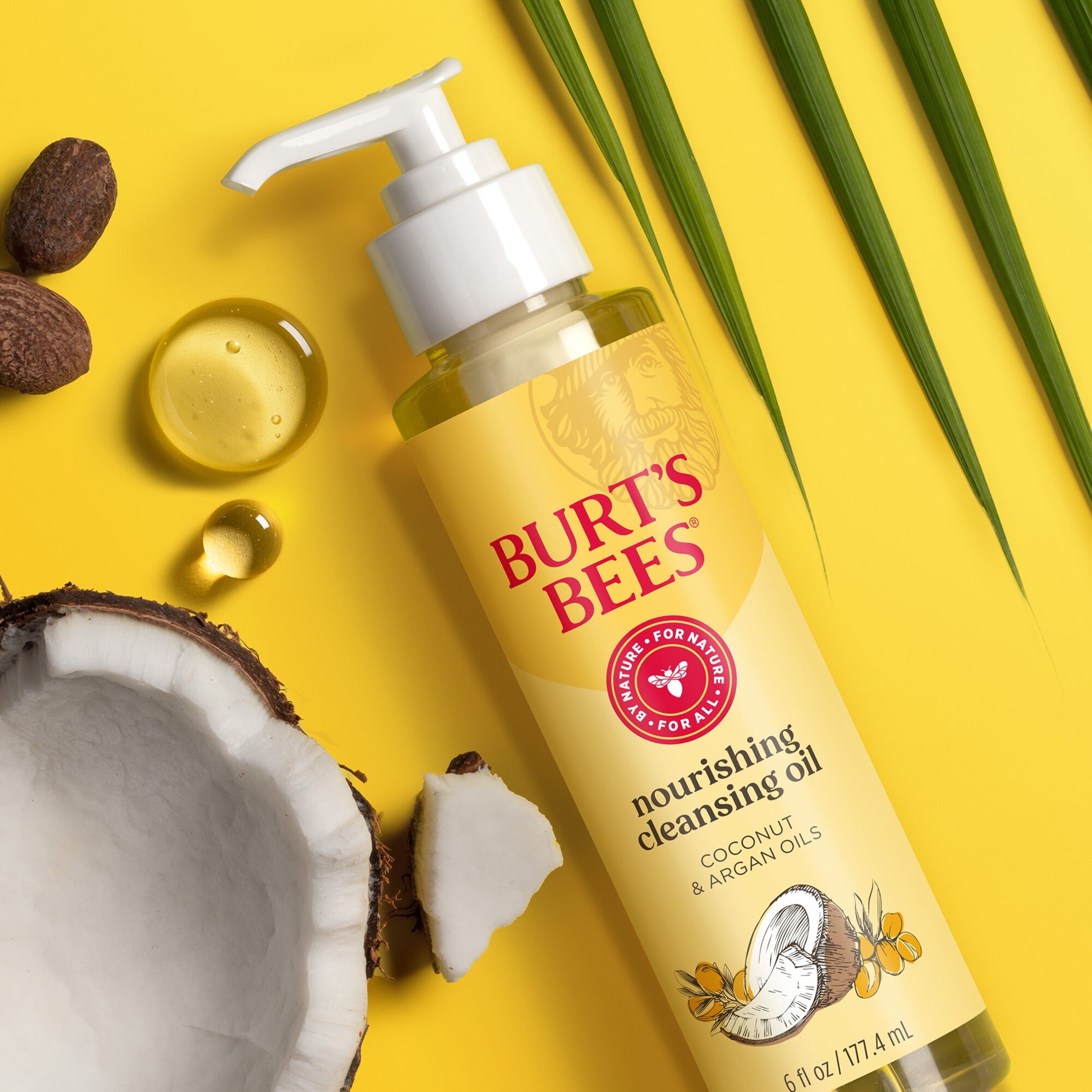 Burt's Bees Nourishing Cleansing Oil Face Wash with Coconut and Argan Oils, 6 fl oz