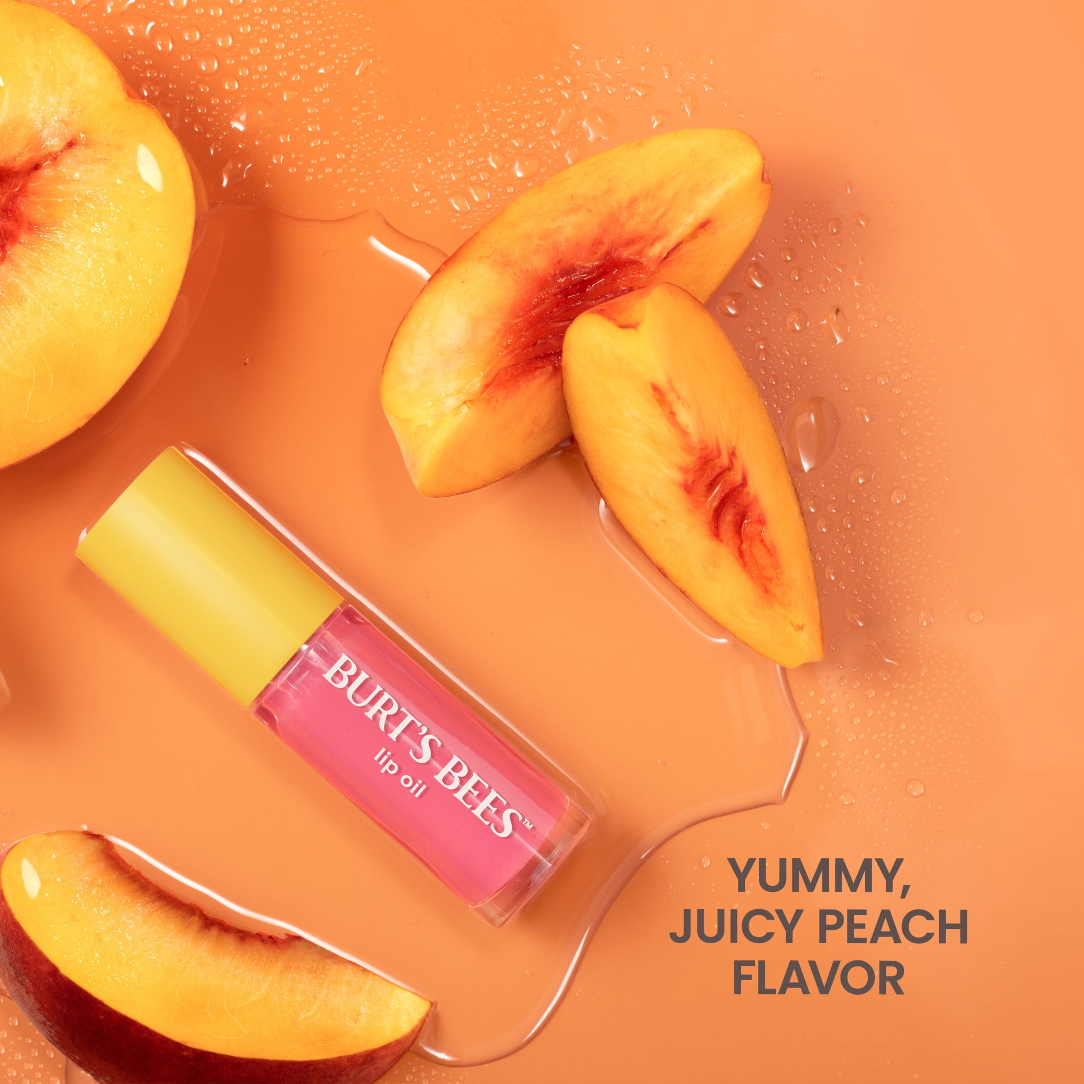 Burt's Bees Pink Sky Lip Oil Gloss with Wand Applicator, 0.15 oz.