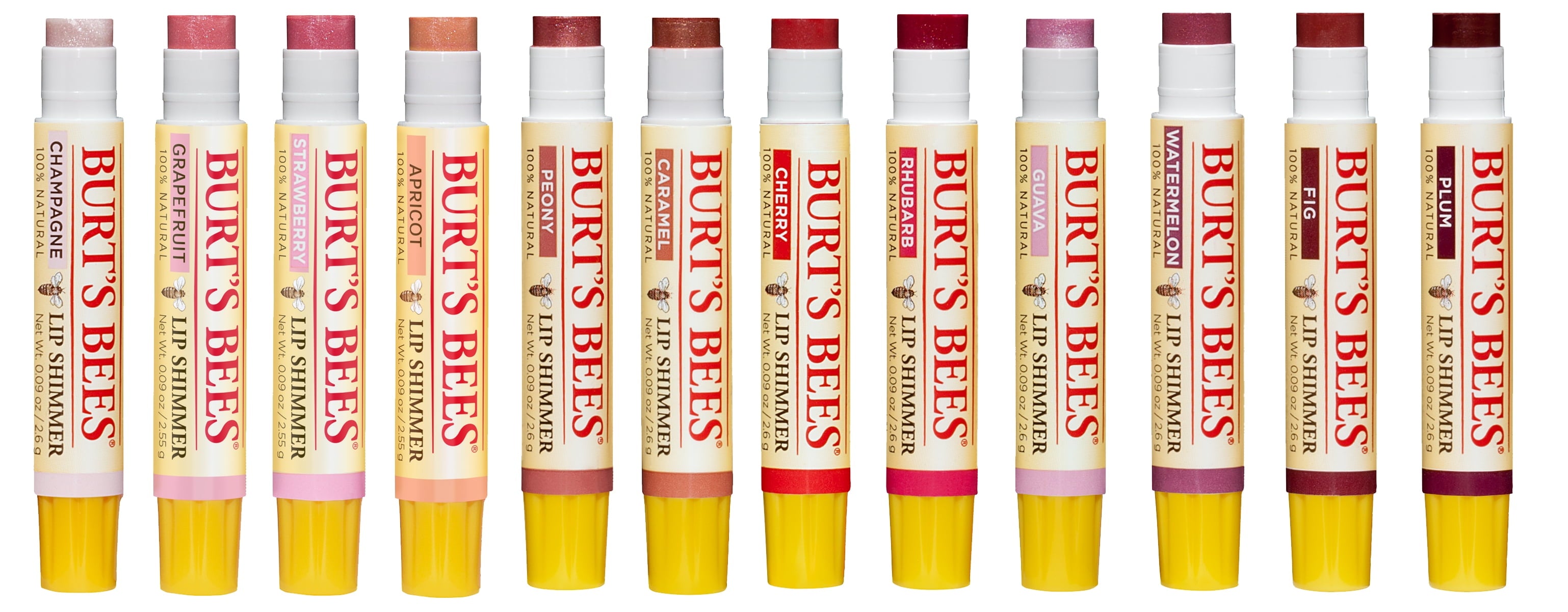 Burt's Bees 100% Natural Moisturizing Lip Shimmer, Rhubarb - 1 Tube