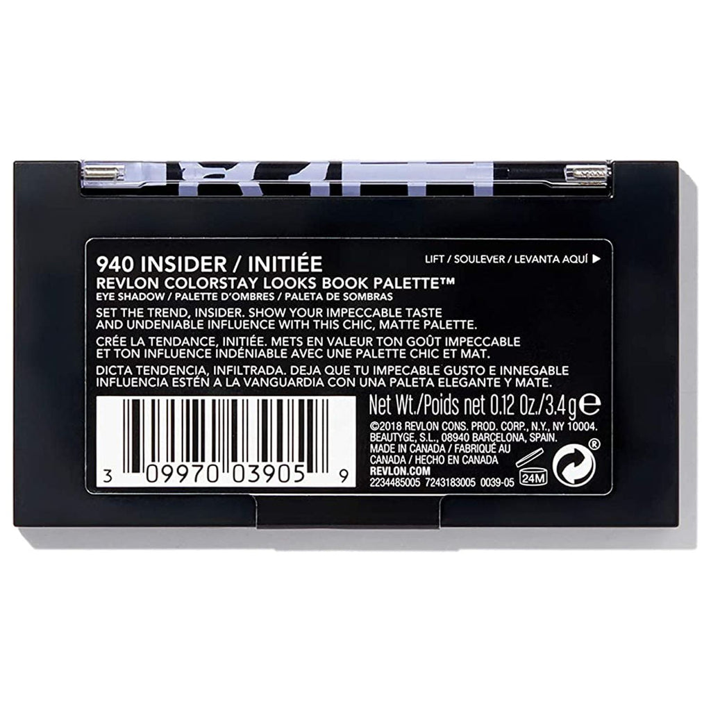 Revlon ColorStay Looks Book Eye Shadow Palette, 940 Insider, 0.12 oz