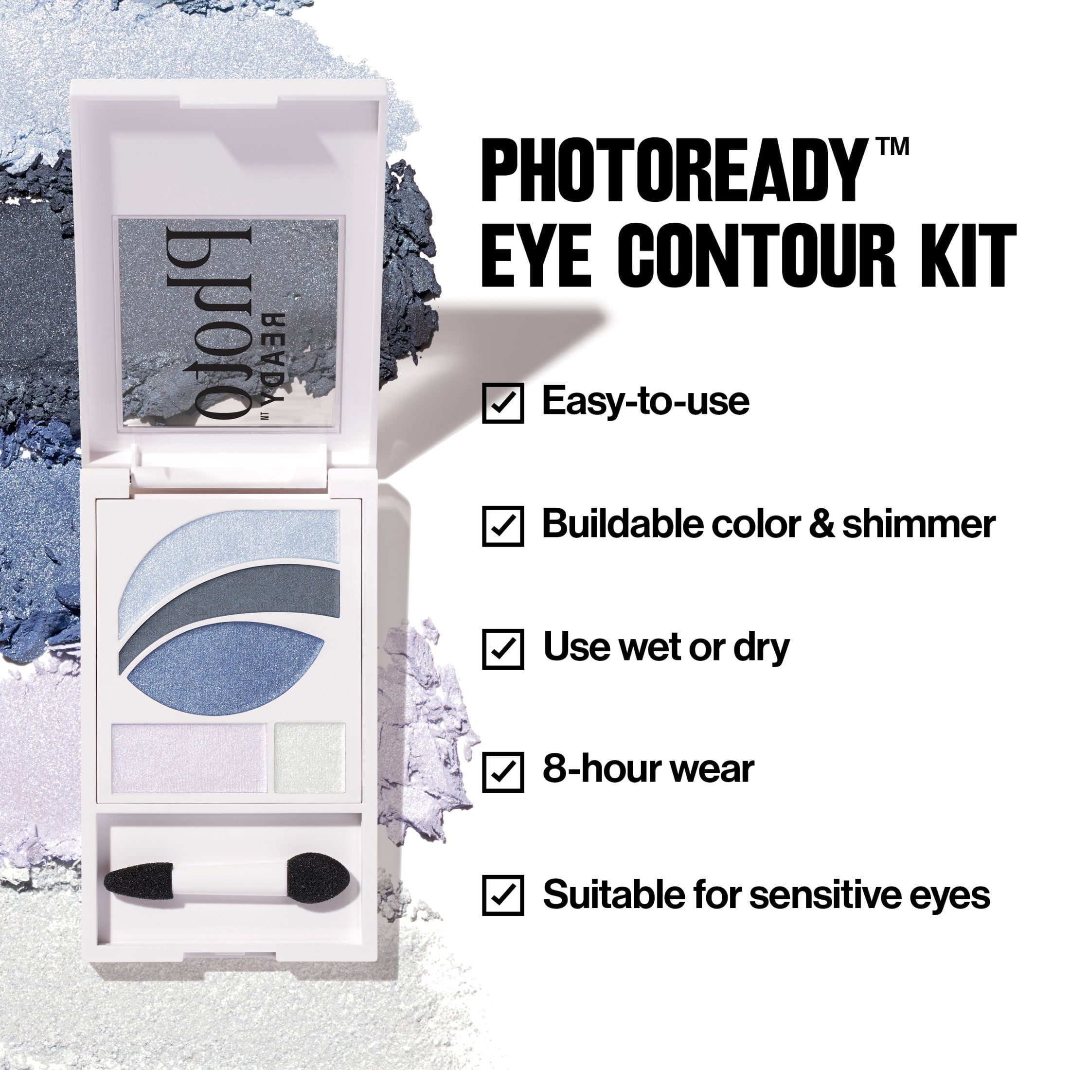 Revlon PhotoReady Eye Contour Kit Makeup Palette, Gray Shimmer Eyeshadow, 501 Metropolitan, 0.1 oz