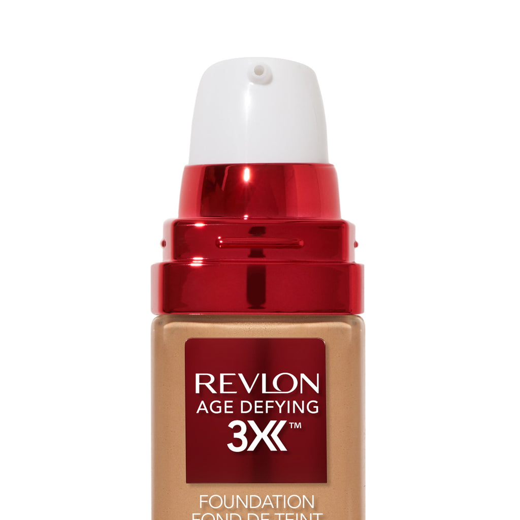 Revlon Age Defying 3X Cream Foundation Makeup, SPF 20, Medium Beige, 1 fl oz