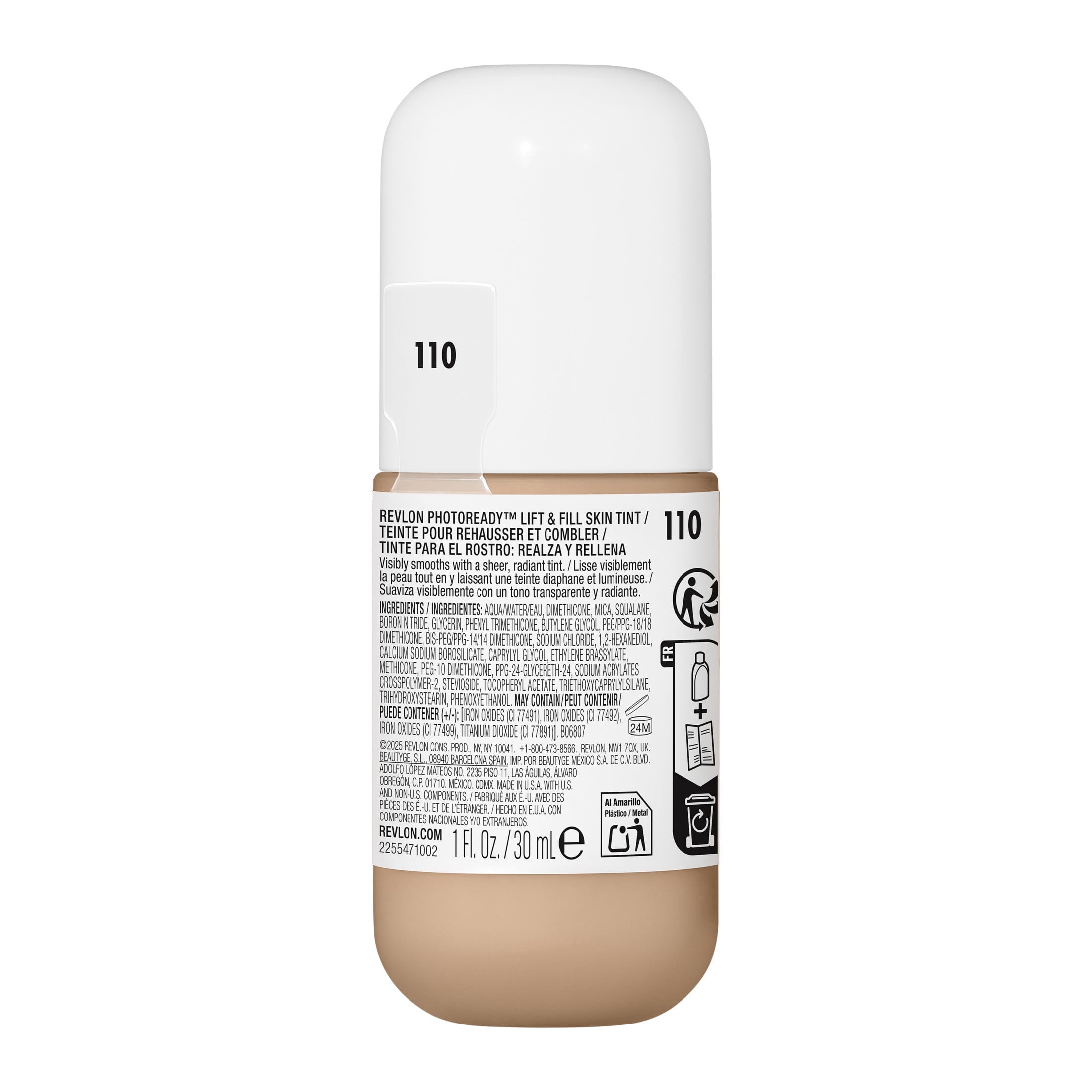 Revlon PhotoReady Lift + Fill Skin Tint, Multi-Use Glow Face Makeup, 110, 1 fl oz