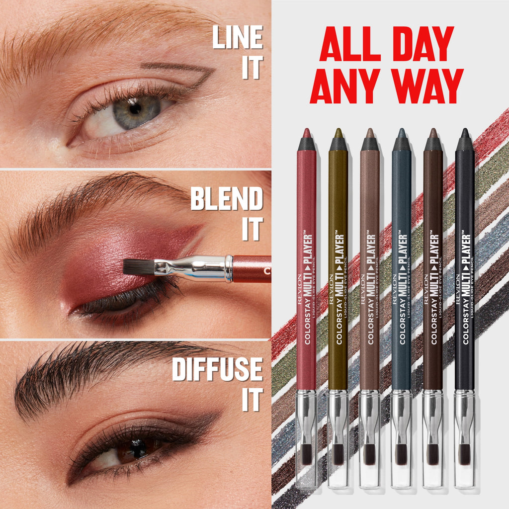 Revlon ColorStay Multiplayer Liquid-Glide Eye Pencil, Waterproof Eye Liner, 406 Queen of Hearts, 0.03 oz