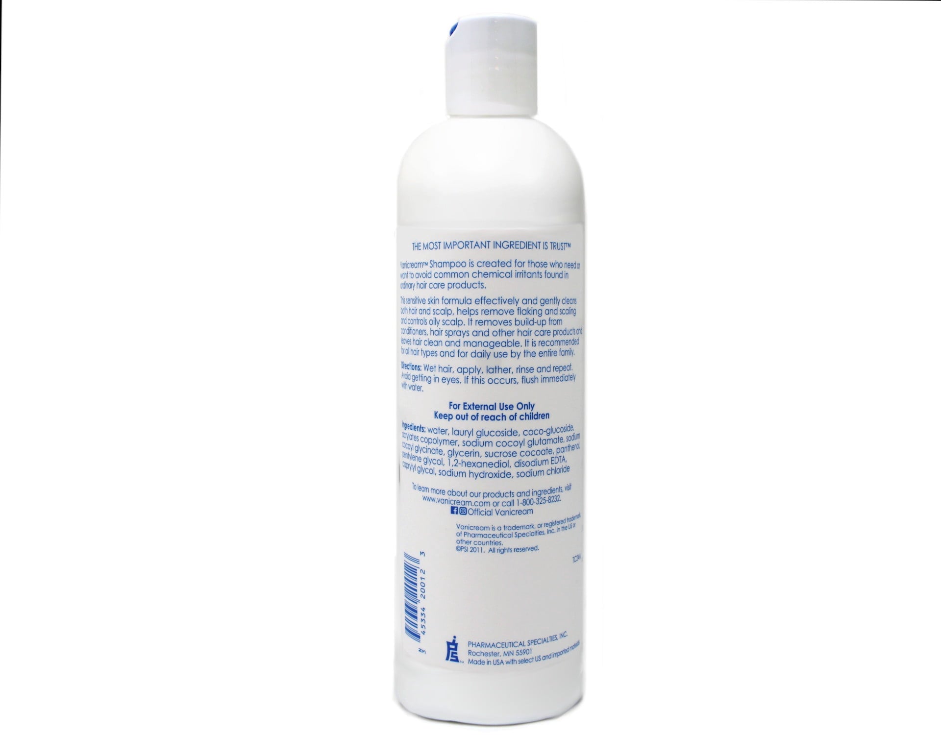 Vanicream Hair Shampoo for Sensitive Skin , 12 FL OZ - 2 Pack