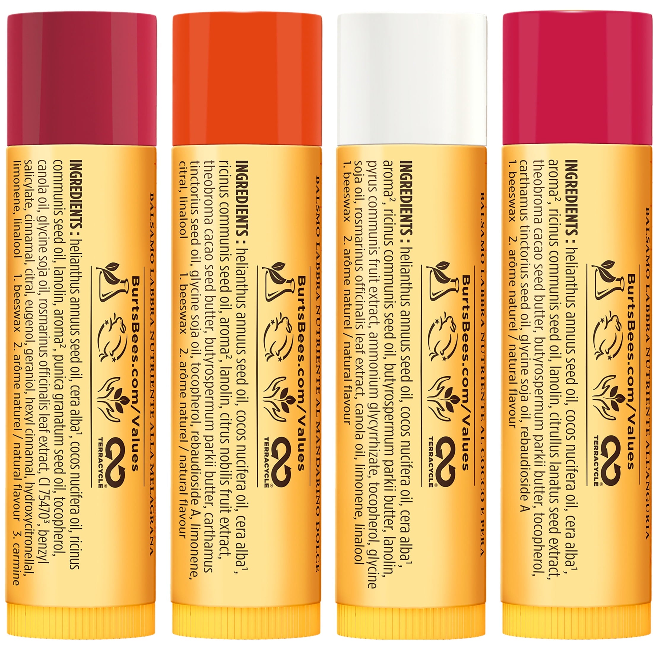 Burt's Bees Beeswax Bounty Just Picked Lip Balm Gift Set, 4-Pack, 0.15 oz.