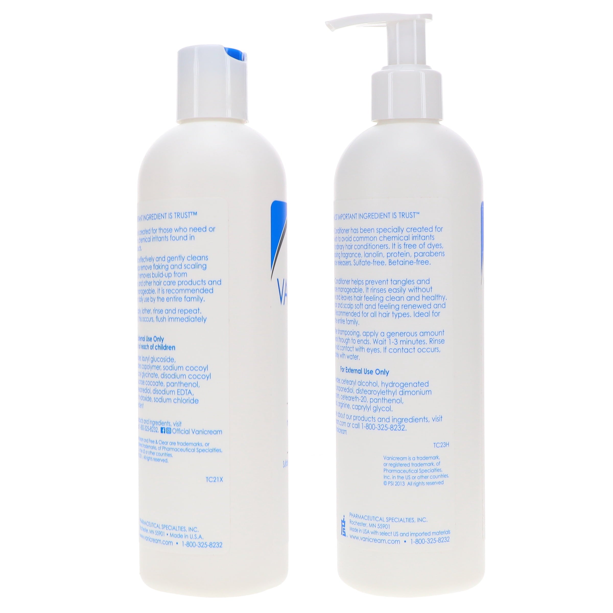 Vanicream Shampoo 12 oz & Conditioner 12 oz Combo Pack