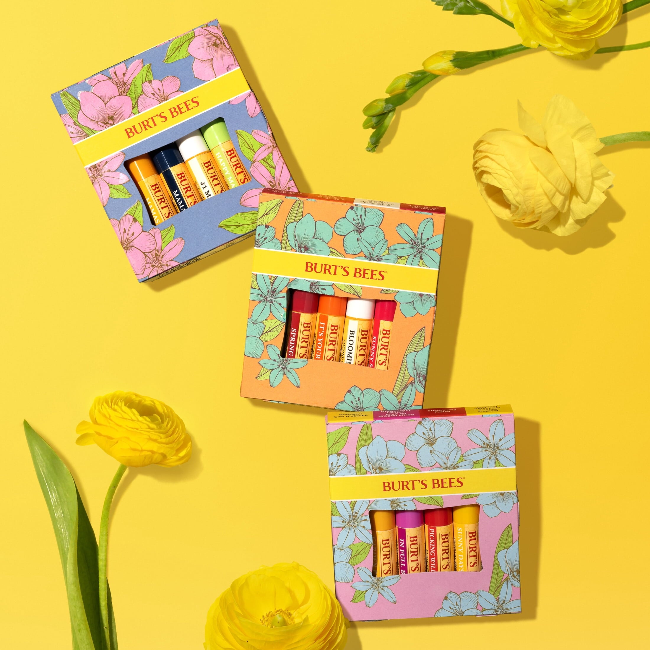 Burt's Bees Beeswax Bounty Just Picked Lip Balm Gift Set, 4-Pack, 0.15 oz.